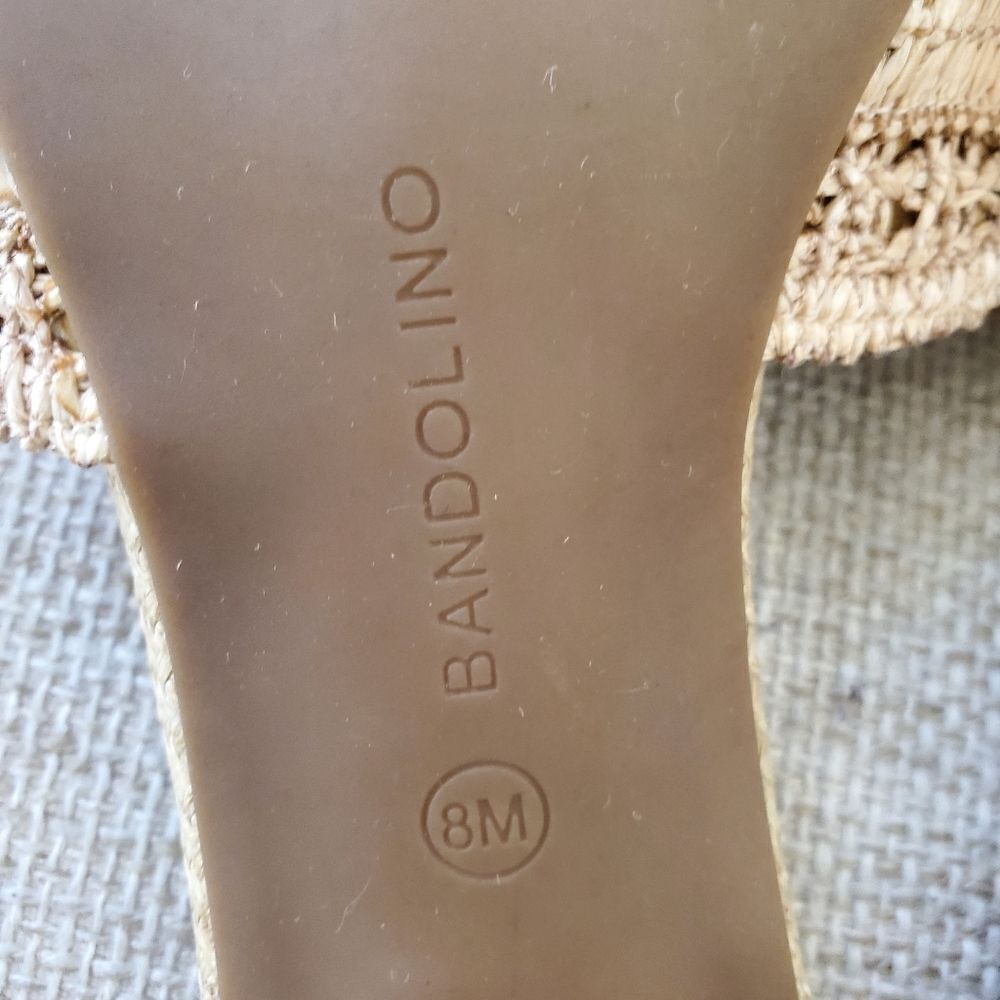 Bandolino Anni Crochet Block Heel Slide Dress Sandals sz 8 - Picture 12 of 13